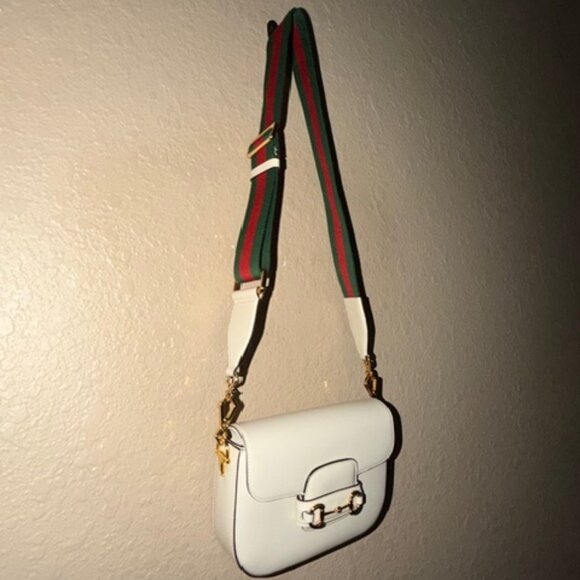 NWOT $3550 Gucci Cream Leather Horsebit 1955 Crossbody Shoulder Handbag 2 Straps - Picture 14 of 14